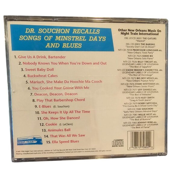 Dr. Souchon Recalls Early New Orleans Minstrel Days & Blues Music CD 37746cd - Picture 2 of 2